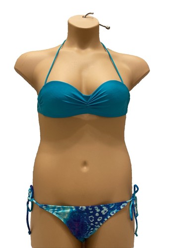 Joe Boxer Tropical Shirred Bikini, Pink W/Gold Pineapples, Regular
