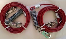 15 Ft  20 Ft Dog Tie Out Cables w/ heavy duty spring Quantity 2 Retirement Sale