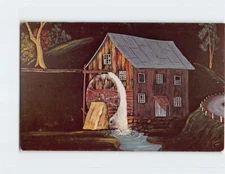 Postcard Old Grist Mill Painting