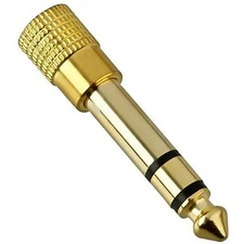 6.35mm 1/4" Male to 3.5mm 1/8" Female TRS Stereo Audio Headphone Adapter