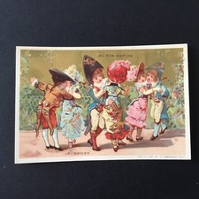 AU BON MARCH - Chromo Ancien Incroyables Merveilleuses Advertising Card