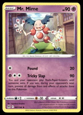 SWSH11: Lost Origin #067/196 Mr. Mime NM-MT ID: 37923