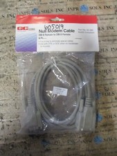 GC Electronics Part 45-389 Null Modem Cable DB-9 Female to DB-9 Female 6' NEW