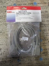 GC Electronics Part# 45-389 Null Modem Cable DB-9 Female to DB-9 Female 6' *NEW*