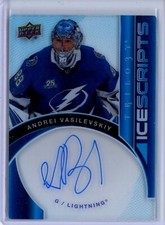 2018-19 Upper Deck Trilogy Ice Scripts #ISAV Andrei Vasilevskiy AUTO - LIGHTNING