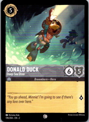 Disney Lorcana Donald Duck Deep-Sea Diver Rise of the Floodborn Free Shipping!