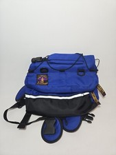 Outward Hound Blue Dog Backpack Saddlebags Camping Hiking Travel Gear Adjustable