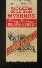 1930s Safety First Jersey Match Sunbeam Pure Foods Austin Nichols & Co. NYC NY