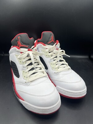 Air Jordan 5 Retro Low Fire Red 2016 Men's Size 12 (819171-101 Air Jordan 5 Retro Low Fire Red 2016 Men's Size 12 (819171-101