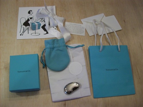 Clip de dinero Tiffany & Co .925 frijol de plata esterlina con toda la caja original, etc. - Imagen 3 de 13