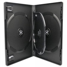 25 Xlayer DVD CD H&uuml;llen 3fach 3er-DVD-Box schwarz professional