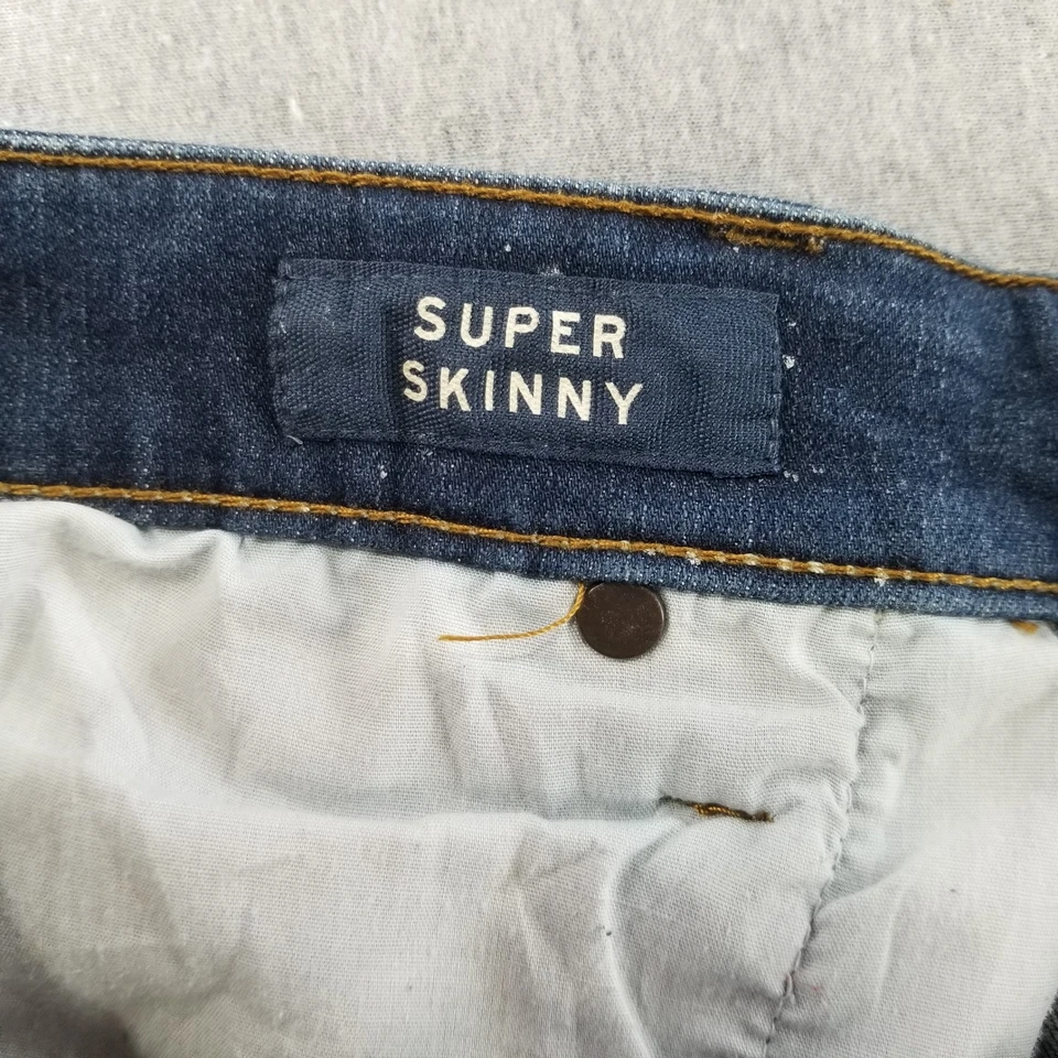 Pantalones de mezclilla Aeropostale para hombre talla 36x30 azul lavado oscuro súper ajustados elásticos Foto 4 de 4