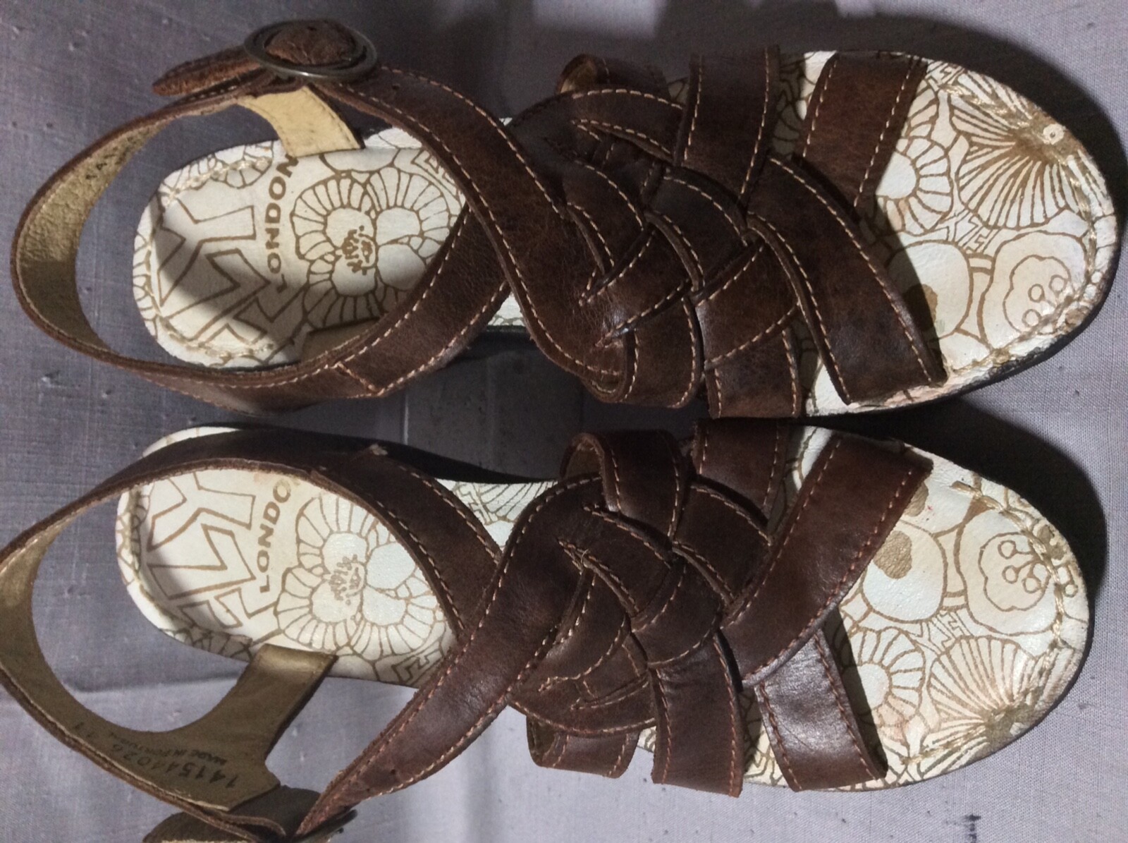 FLY London Sandals Shoes Women UK 8/41 Brown Wedge leather Summer Buckle Platfor