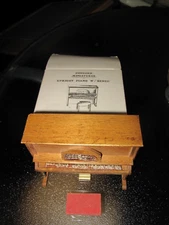 CONCORD Mesh Miniature Doll House Furniture Upright Piano w Bench & Original Box