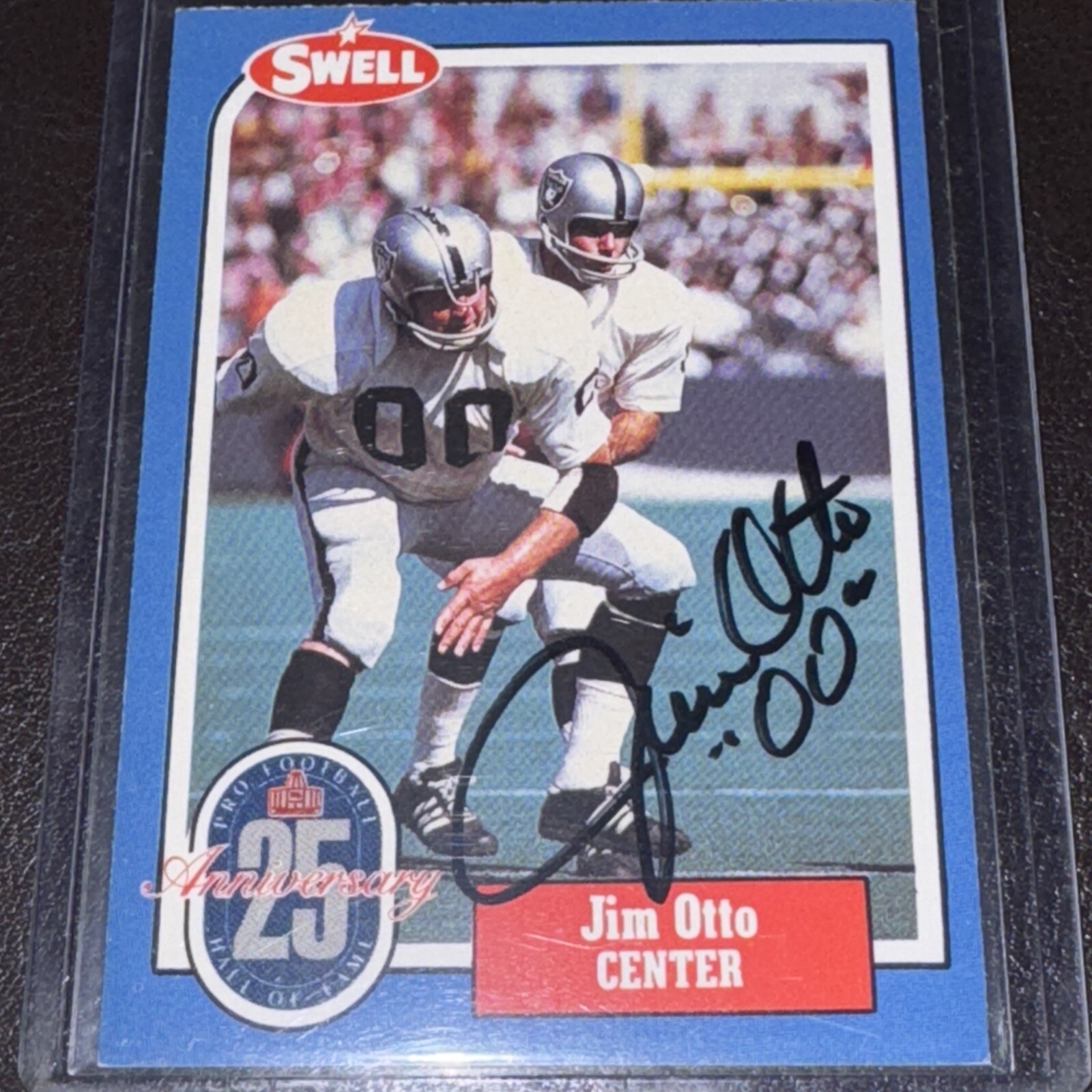 Jim Otto Autographed Signed Oakland Raiders 1988 Swell On Card BAS Beckett 