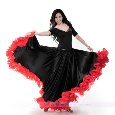 Professional New Belly Dance Flamenco Opening Dance 720°Big Skirt
