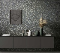 Vliestapete Floral Ranken Ornamente Anthrazit Silber Metallic 82385 (3,44€/1Qm)