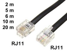 Universal Telefonkabel RJ11 - RJ11 6P4C flach Western Modular Fax VoIP Router