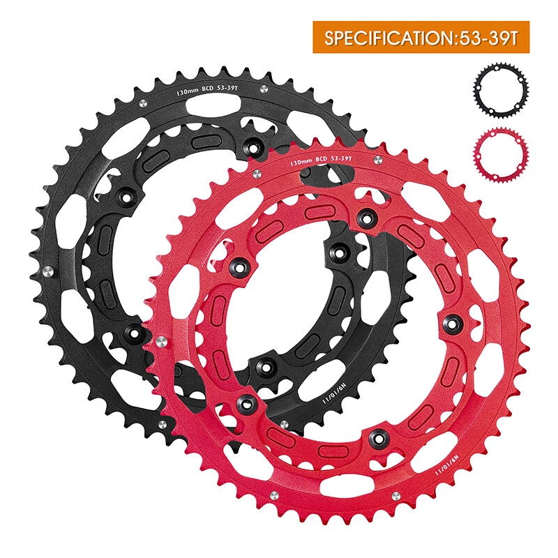 WEST BIKING CNC 110BCD Road Bike Chainring 39T 53T Tooth Plate 9/10/11 Speed - Image 3 of 4