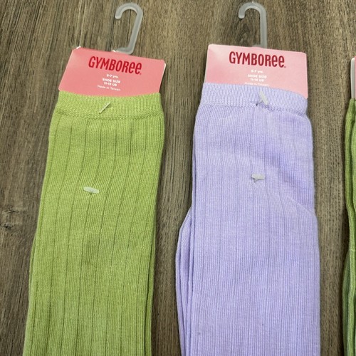 Gymboree Girls Socks Sz 5-7 Yrs NWT Lilac Green 3 Pairs New Old Stock - Picture 3 of 5