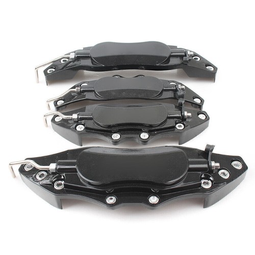 Black 3D Metal Brake Caliper Covers Universal Front & Rear 2 Medium+2 Small - Bild 9 von 11