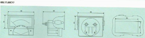 1pc plastic bezel for Analog Panel Meter 69L9 69C9 65X85MM meter mounting kits. - Picture 4 of 4