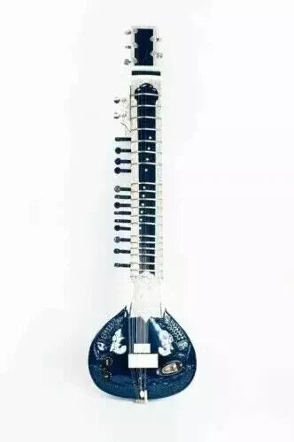 Indian Handmade Electrica Sitar Instrument Hand Painted Tun Wood Electric String - Picture 8 of 9