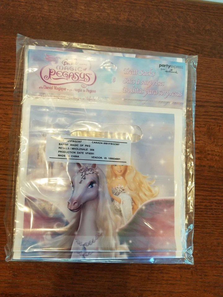 4 paquetes Barbie y la magia de Pegaso fiesta botín bolsas 8 bolsas por paquete 24 en total Foto 2 de 3