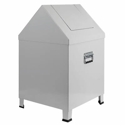 ADB BETRIEBSEINRICHTUNGEN ADB Stahlblech Putzwollkasten Mülleimer Kasten mit Pendeldeckel 680x400x400 mm