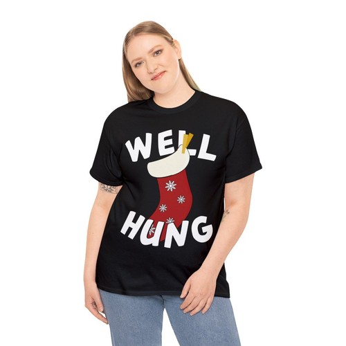 Well Hung Christmas Stocking Funny Graphic Tee Shirt - 第 17/49 張圖片