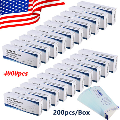200-4000 3.5'' x 10'' Self Sealing Sterilization Pouches Autoclave, Sterilizer AZ