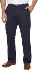Tailor Vintage Men's Flat Front Chino Pants Navy
