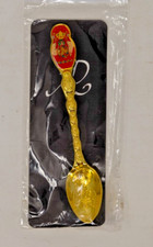 Goldener Souvenir Teel&ouml;ffel mit Matrjoschka