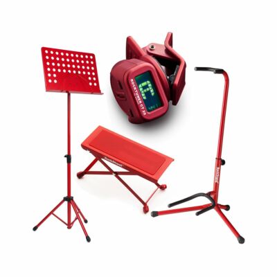 Zoundhouse Beginner Bundle 50: Footrest + Orchestra Stand + Guitar Stand + Cli