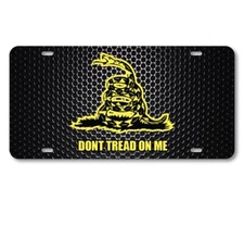 DONT TREAD ON ME Vanity License Plate Car Truck Accessory Metal background usa
