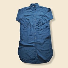 Uniqlo Navy Blue 3/4 Sleeve Shirt Dress Size Medium