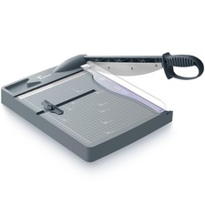 12" Guillotine Paper Cutter, Heavy Duty 30-Sheet Capacity Trimmer for Cardsto...