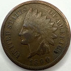 1890 Indian Head Cent Exact Coin Imaged #IND2189