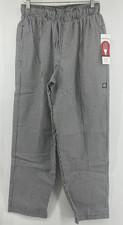 Chef Works Pants Medium Black White Check Unisex New NWT NBCP-000-M
