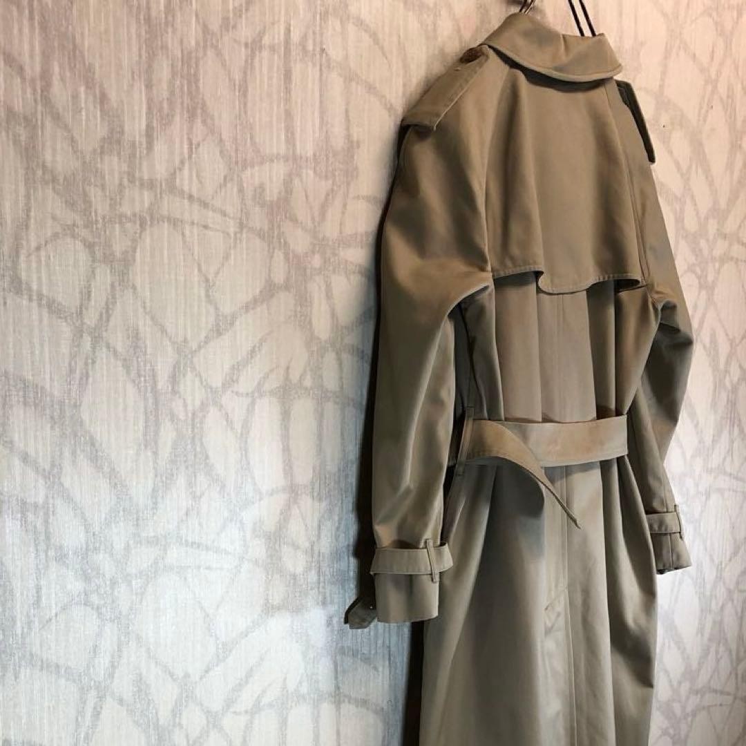 Burberry Vintage Trench Coat Beige With Nova Check Pattern Size L For Women thumbnail 8