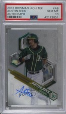 2018 Bowman High Tek Prospects Auto Austin Beck #PHT-AB PSA 10 GEM MT Auto 8d2