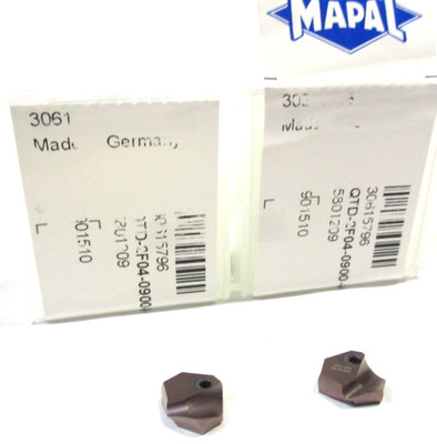 2x MAPAL VHM Wechselkopf Bohrkrone Ø9,0 QTD-2F04-0900-HP240 Neu  D6381