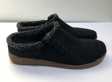 Earth ORIGINS Clog Black Aurora Johanna Janae Fleece Lined Mule Shoe Womens 8.5M