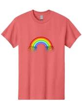 Pixelated-Rainbow Mens Graphic Tee, 100% Cotton, Casual Summer Wear