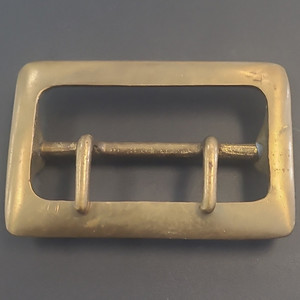 Marine Buckle Brass Square/Rectangle Center Bar Belt Strap, Anchor Mark