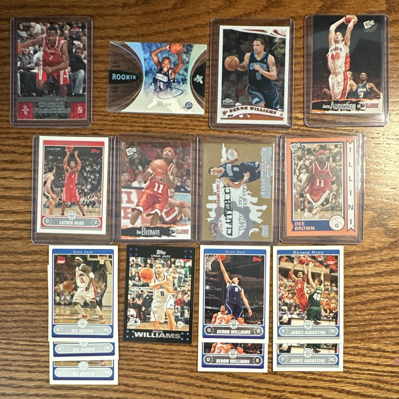 Illinois Fighting Illini Basketball Lot-Dee Brown Autograph-Topps Chrome-Rookies