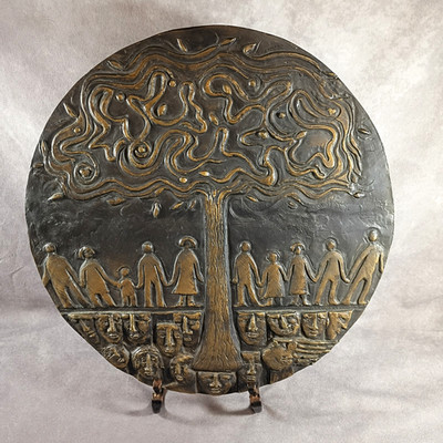 ORLANDO AGUDELO-BOTERO Bronze Sculpture Signed 14 5/8  THE TREE OF LIFE