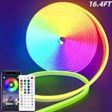 RGB Neon LED Strip Lights, 16.4Ft Led Neon Rope Lights with App Remote Control
