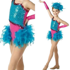 Simply Irresistible Turquoise FEATHER BUSTLE BOA ONLY Child Large Dance Costume