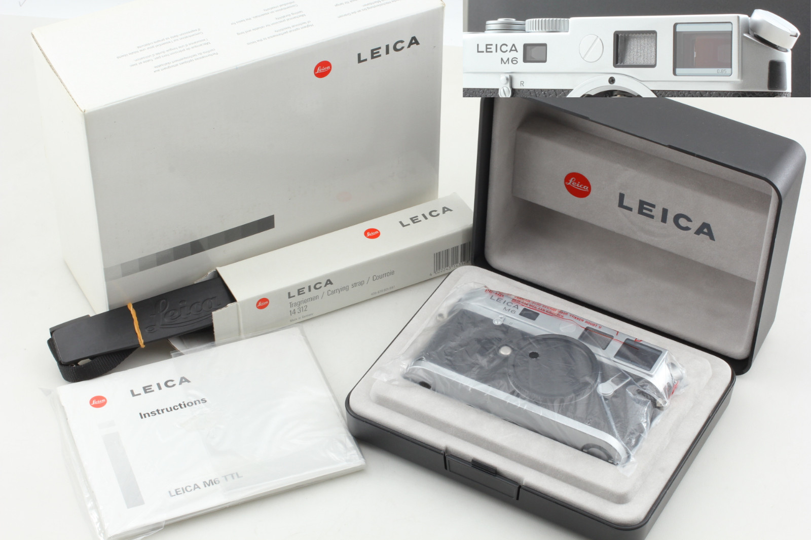 ⏯Rare!! No Dot [Unused Box] Leica M6 0.85 TTL Silver Film Camera Body From JAPAN